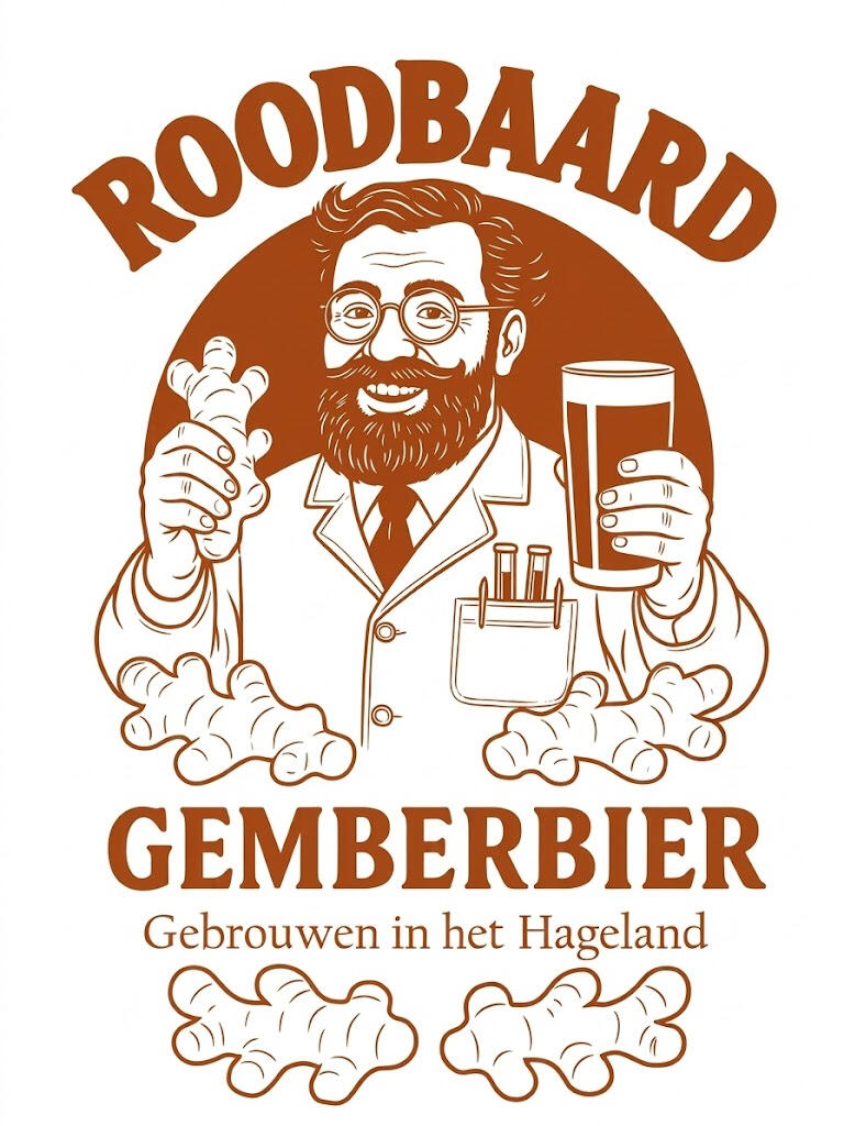 Roodbaard Gemberbier logi